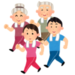 イラスト_グループウォーキング