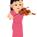 イラスト_バイオリン_女性